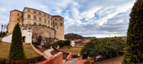 Stock Image: Castle in Mikulov, South Moravia, Czech Republic