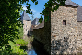 Stock Image: Castle with moat in Germany - Haus Kemnade