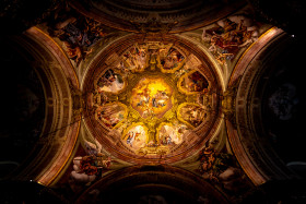 Stock Image: Ceiling painting in a church