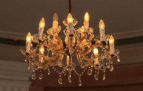 Stock Image: Chandelier in a castle