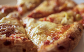 Stock Image: Cheesy Pizza Margherita