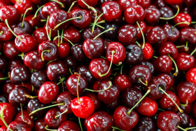 Stock Image: Cherries background