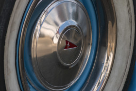 Stock Image: chevrolet old car wheel