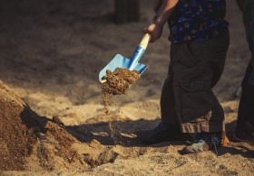 Stock Image: child shovels