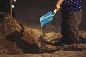 Stock Image: child shovels