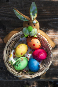 Stock Image: children are looking for easter eggs