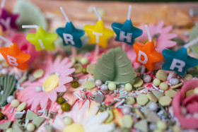 Stock Image: Children's birthday cake candles