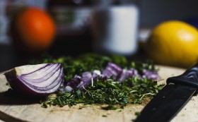 Stock Image: chopped herbs