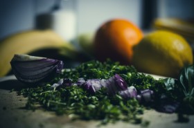 Stock Image: chopped herbs