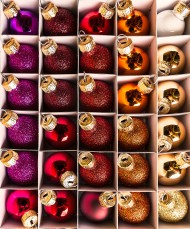 Stock Image: christmas balls in the carton