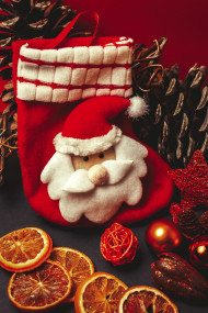 Stock Image: christmas decoration xmas sock