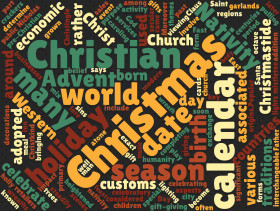 Stock Image: christmas tag cloud