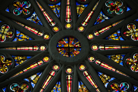 Stock Image: church stained glass window