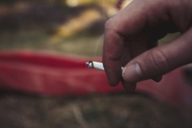 Stock Image: cigarette in hand