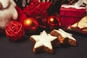 Stock Image: cinnamon biscuits