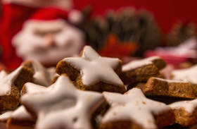 Stock Image: cinnamon biscuits stars