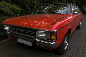 Stock Image: classic car red