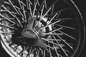 Stock Image: classic car wheel