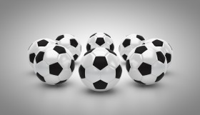 Stock Image: classic footballs