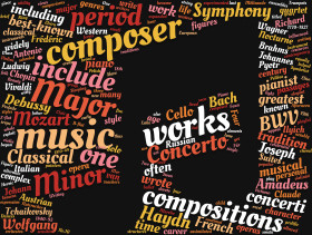 Stock Image: classical music tag cloud