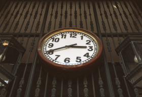 Stock Image: clock oblique dial