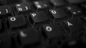 Stock Image: close up of a dirty computer keyboard