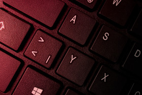 Stock Image: Close up of keyboard of a modern laptop or computer