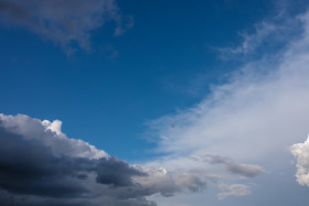 Stock Image: Cloud rich sky background for sky replacement