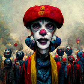 Stock Image: clown army
