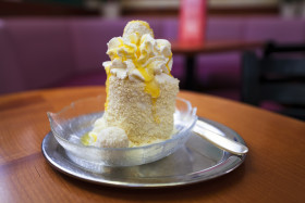 Stock Image: coconut ice cream cup