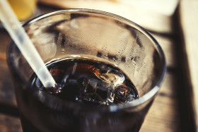 Stock Image: cola with ice