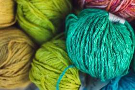 Stock Image: colorful balls of wool