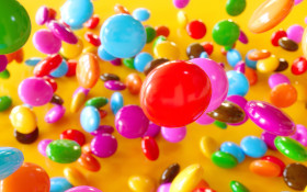 Stock Image: colorful chocolate buttons