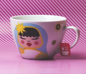 Stock Image: colorful cup of tea
