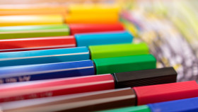 Stock Image: colorful fineliners