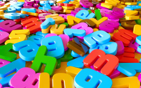 Stock Image: colorful numbers salad background