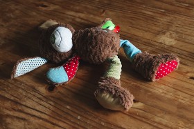 Stock Image: colorful plush teddy