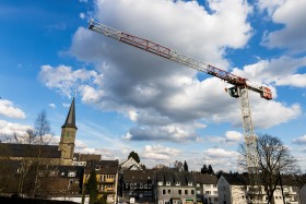 Stock Image: construction site crane