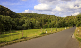 Stock Image: Country Road in Hattingen by North Rhine-Westphalia Germany