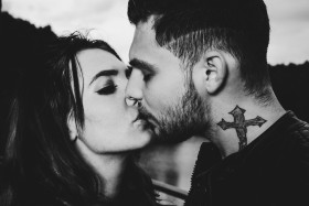 Stock Image: couple kissing