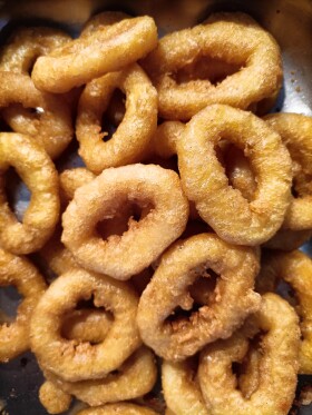 Stock Image: Crispy Fried Squid Rings