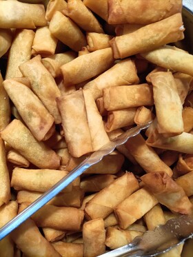 Stock Image: Crispy Vegetable Spring Rolls