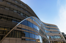 Stock Image: curvy modern building