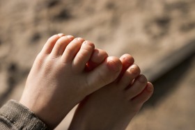 Stock Image: cute childrens feet
