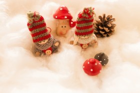 Stock Image: cute decorative christmas snow decoration for xmas