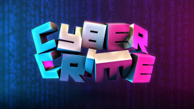 Stock Image: Cyber Crime Hacker technology text on dark blue background rendering punk Poster Design 3D illustration