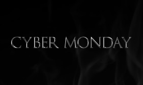 Stock Image: Cyber Monday sale banner silver