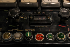 Stock Image: dark vintage control panel