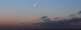 Stock Image: day moon over munich