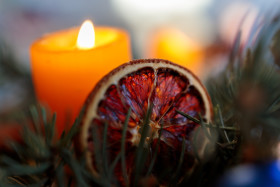 Stock Image: Decorated Advent wreath